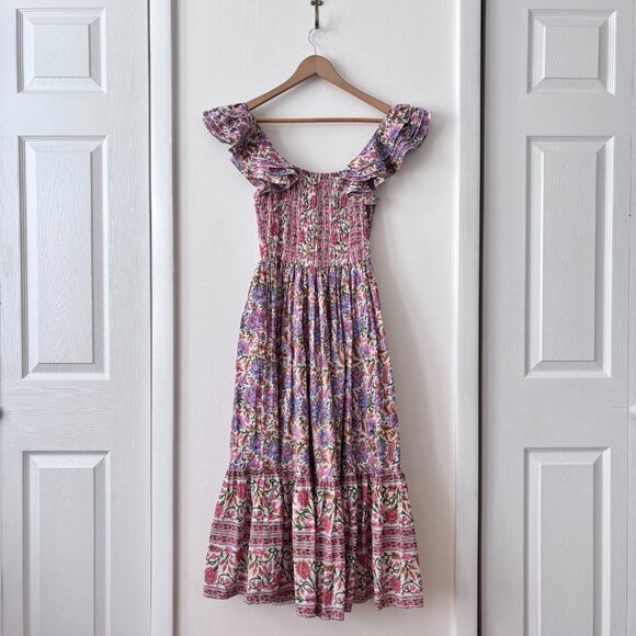 Mille Olympia Smocked Midi Dress in Avignon Floral - Picture 11 of 12